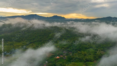 fog over the mountains