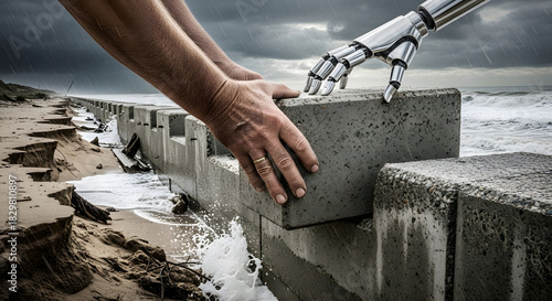 Building for the Future Human and Robot Working Together on Coastal Defense