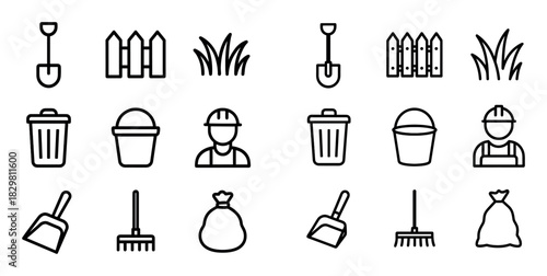 Minimalist Cleaning Icons