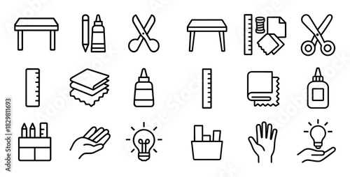 Handicraft Icons Grid