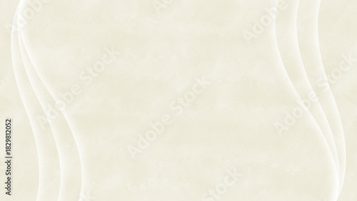 主張しない　シンプルなベージュのエレガントな背景　左右ウェーブバージョン