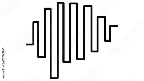 Vibrant audio spectrum display on black and white gradient background for music visuals or data analysis projects needing modern style.