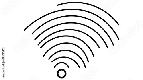 Modern wireless network signal with vibrant rainbow colors for stylish tech branding and innovative communication solutions - wifi connection.