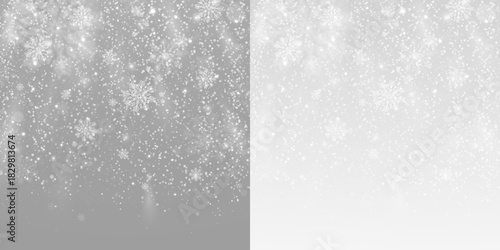 Snow weather decoration with holiday light in a frosty background.