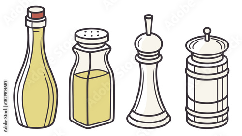 pack of gourmet condiment jars and spice bottles
