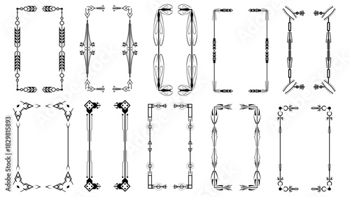 Set Black Simple Line Collection Different Doodle Brackets, Parentheses, Braces Elements Vector Design Style Sketch Isolated Illustration For Banner