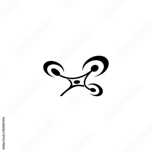 Flying Robot Drone Silhouette Symbol