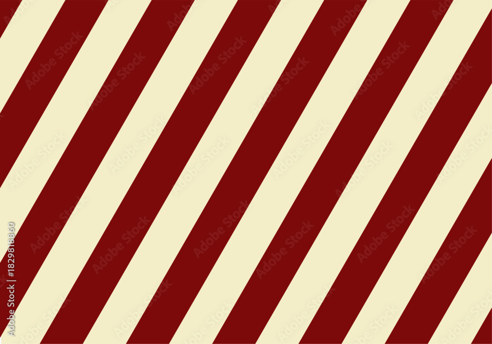 Naklejka premium Fondo con patrón de rayas diagonales retro en colores rojo intenso y crema