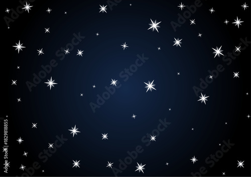 Fondo de cielo nocturno oscuro con muchas estrellas brillantes y patrón de constelaciones