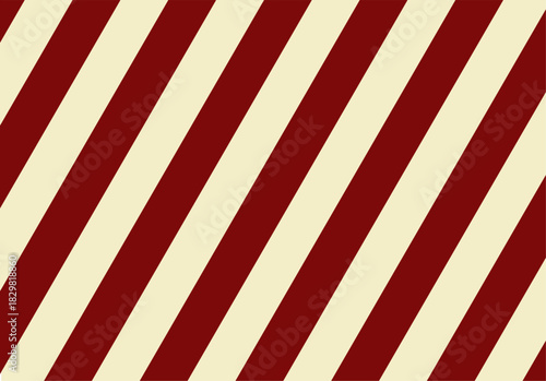 Fondo con patrón de rayas diagonales retro en colores rojo intenso y crema