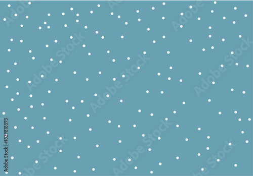 Fondo invernal de color azul verdoso con patrón de puntos blancos simulando caída de nieve