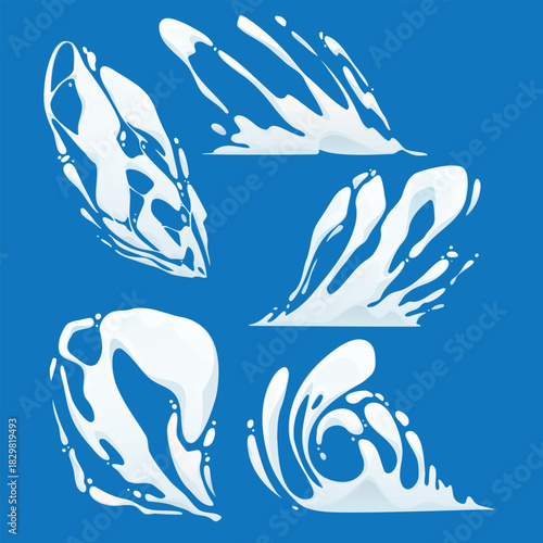 Different Type of Milk Splash Set