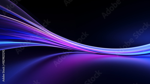 Neon Wave Abstract Background  Blue & Purple Fluid Motion