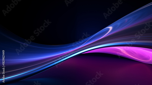 Neon Wave Abstract Background  Blue & Purple Fluid Motion