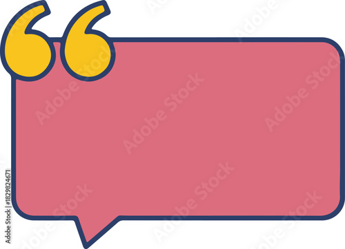 Quote box with quotation marks isolated on, a versatile graphic element for adding text and emphasizing key messages