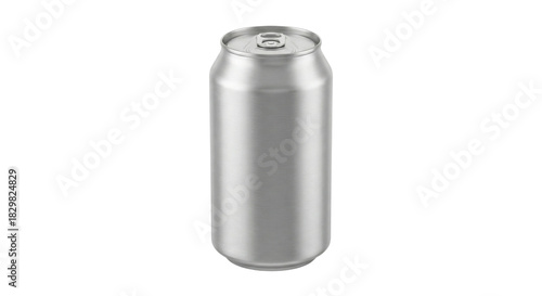 Aluminum can beverage container perfect for soda beer or refreshing drink item isolated on transparent background