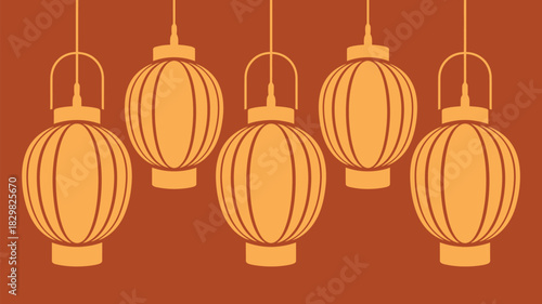 Celebrate Asian culture with vibrant hanging lanterns for festive events or add a touch of traditional charm to any design project