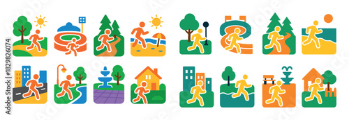 Morning Run Icons