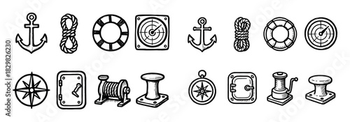 Maritime Equipment Icons