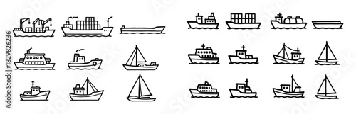 Hand-Drawn Ship Icons
