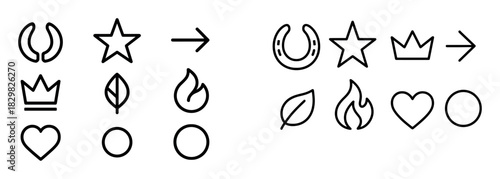 Minimalist Horseback Icons