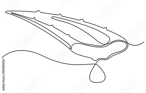 Aloe vera plant sketch, simple vector illustration, background, label design. One continuous line drawing art illustration with lettering organic aloe vera, One single line drawing of healthy organic
