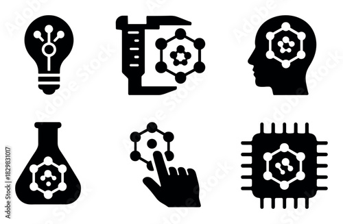 Nanotechnology Icon Grid