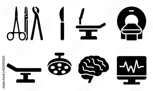 Neurosurgery Icon Set