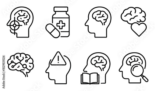Minimalist Neurosurgery Icons