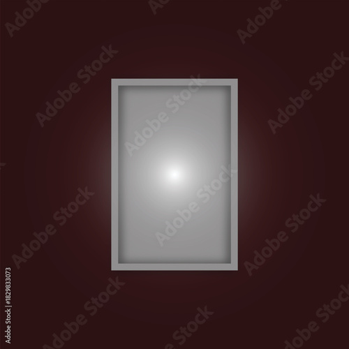 blank photo frame on wall