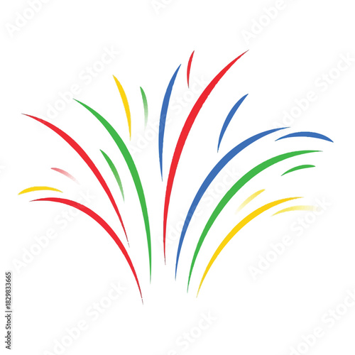 Colorful Abstract Burst of Curved Streaks in a Vibrant Palette.