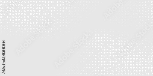 Dot white gray wave light technology texture background. Abstract big data digital concept.