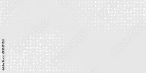 Dot white gray wave light technology texture background. Abstract big data digital concept.