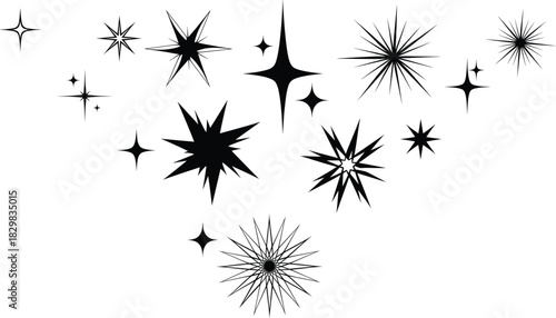 A large vector collection of stylized black winged emblems, badges, and shields, signifying aviation, honor, victory, military rank, speed, protection, and heraldic design elements