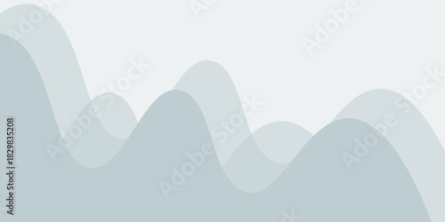 Majestic snow-capped mountains under a clear blue sky, bright sunlight, and shadows create a peaceful winter atmosphere. Vector illustration