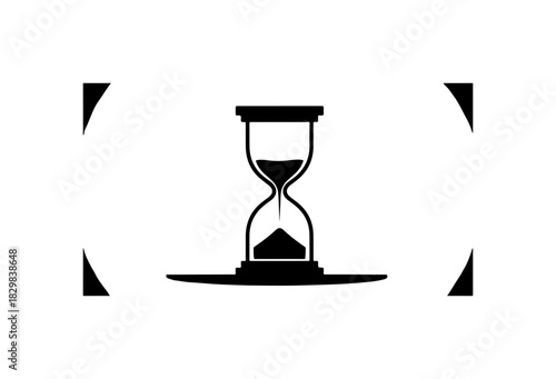Hourglass icon symbolizing time passing, deadlines, and scarcity in elegant vector style