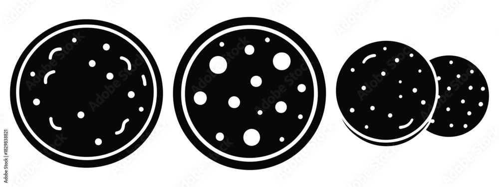 Fototapeta premium christmas cookie silhouette vector icon set