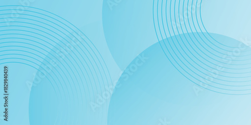 Minimalist Abstract Background in Blue and White Gradient Shades with Dynamic and Modern Circle and Curved Line Design. Abstract background with circle effect style. VOL.2