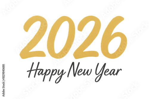  2026 happy new year text lettering vector illustration design .eps