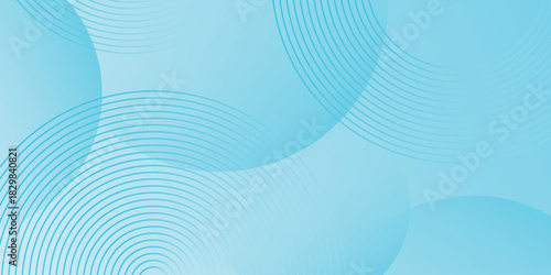 Minimalist Abstract Background in Blue and White Gradient Shades with Dynamic and Modern Circle and Curved Line Design. Abstract background with circle effect style. VOL.3