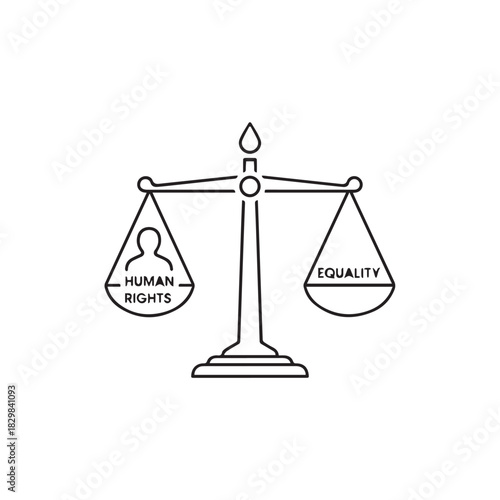 "Equality Scales Human Rights Icon"