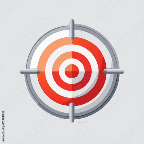 Aspirations Achieved A Conceptual Illustration of a Target Signifying Goals, Strategy, and Precision Aim