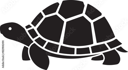 Black silhouette of a turtle