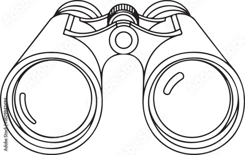 Outline drawing of binoculars