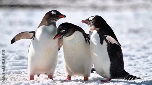 penguins on the rocks