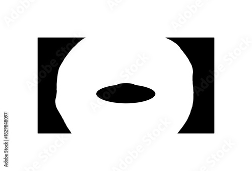 Minimalist Eye or Aperture Symbol