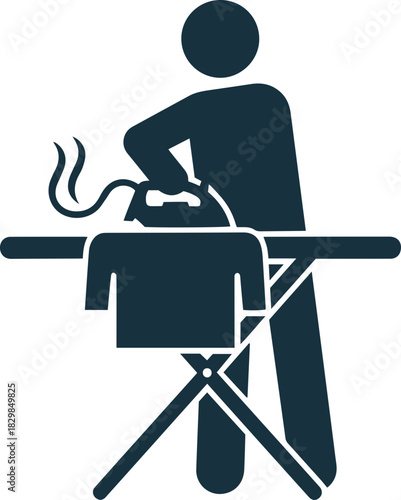  Icon of a Person Ironing Clothes