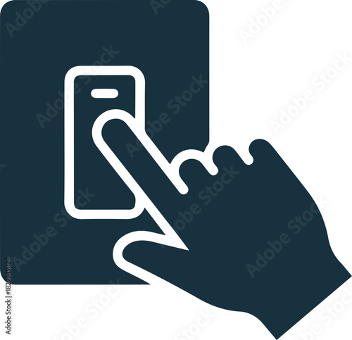 An Icon of a Hand Switching a Wall Light Switch