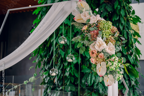 Simple indoor beautiful wedding decor, surprise romantic date indoors