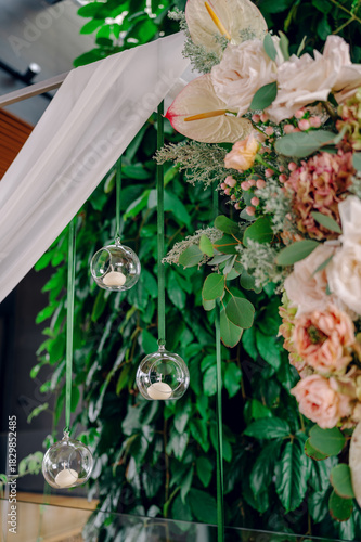 Simple indoor beautiful wedding decor, surprise romantic date indoors